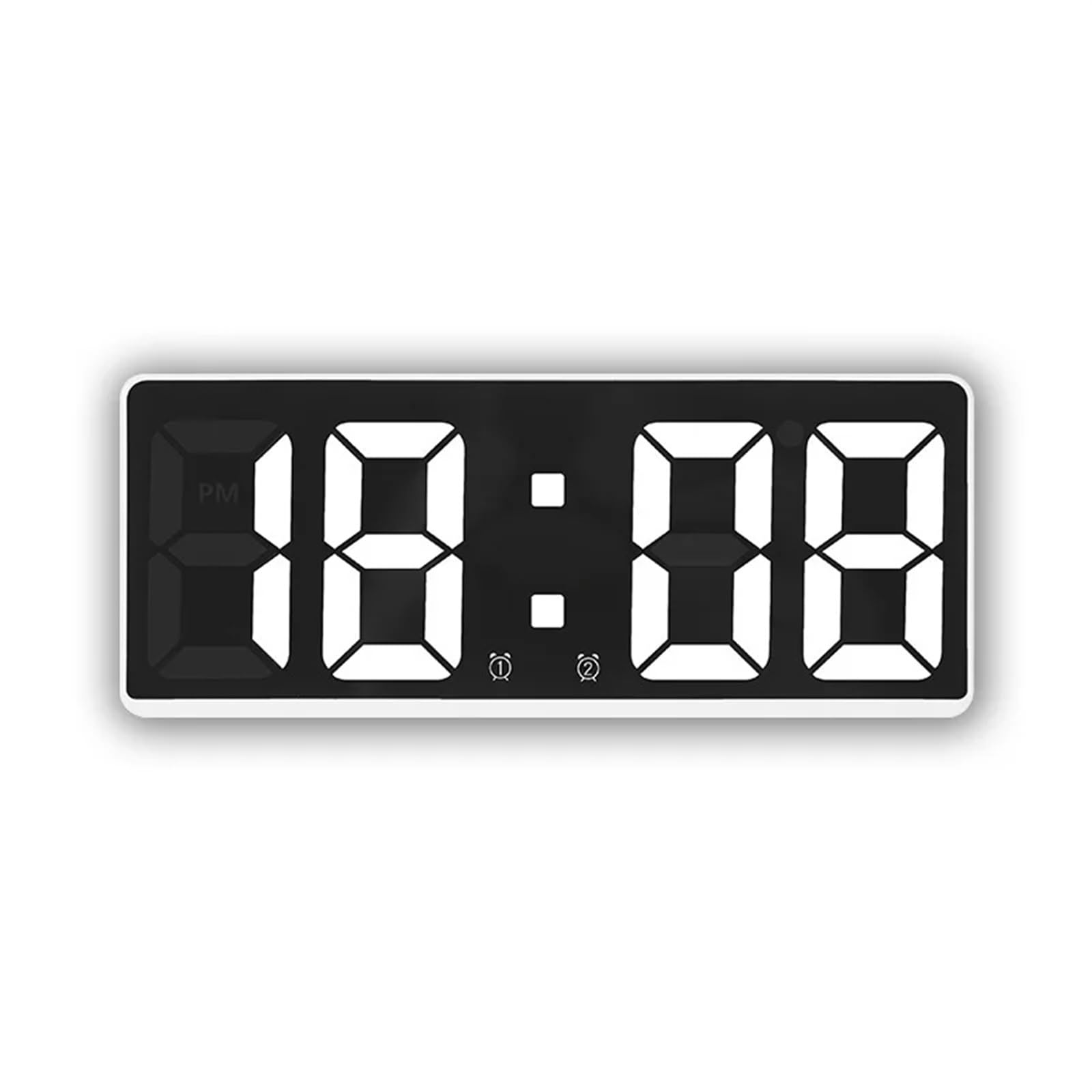 LUYSGBXR Alarm Clock Acrylic/Mirror Digital Alarm Clock Voice Control Snooze Night Mode Table 12/24H Anti-disturb Funtion Electronic(Dual Alarm WW)