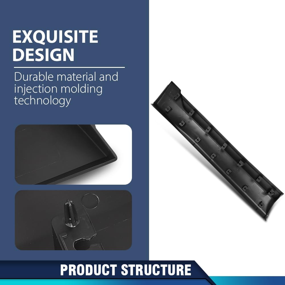 PIT66 Front Lower Door Molding Trim and Beltlines Passenger Right Side Compatible with Ford Edge Sport ST ST-Line Titanium SE SEL 2015-2023 FT4Z5820878AA, FO1305110 Black PP