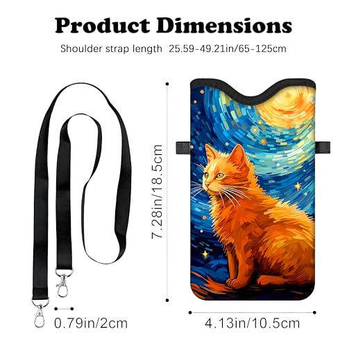 Image of Men Women Phone Sleeve Pouch Case Bag with Crossbody Strap /Neck Lanyard for iPhone 17 /16 /15 Pro Max, Air, 16 /15 Plus, 16e, Inches Gray
