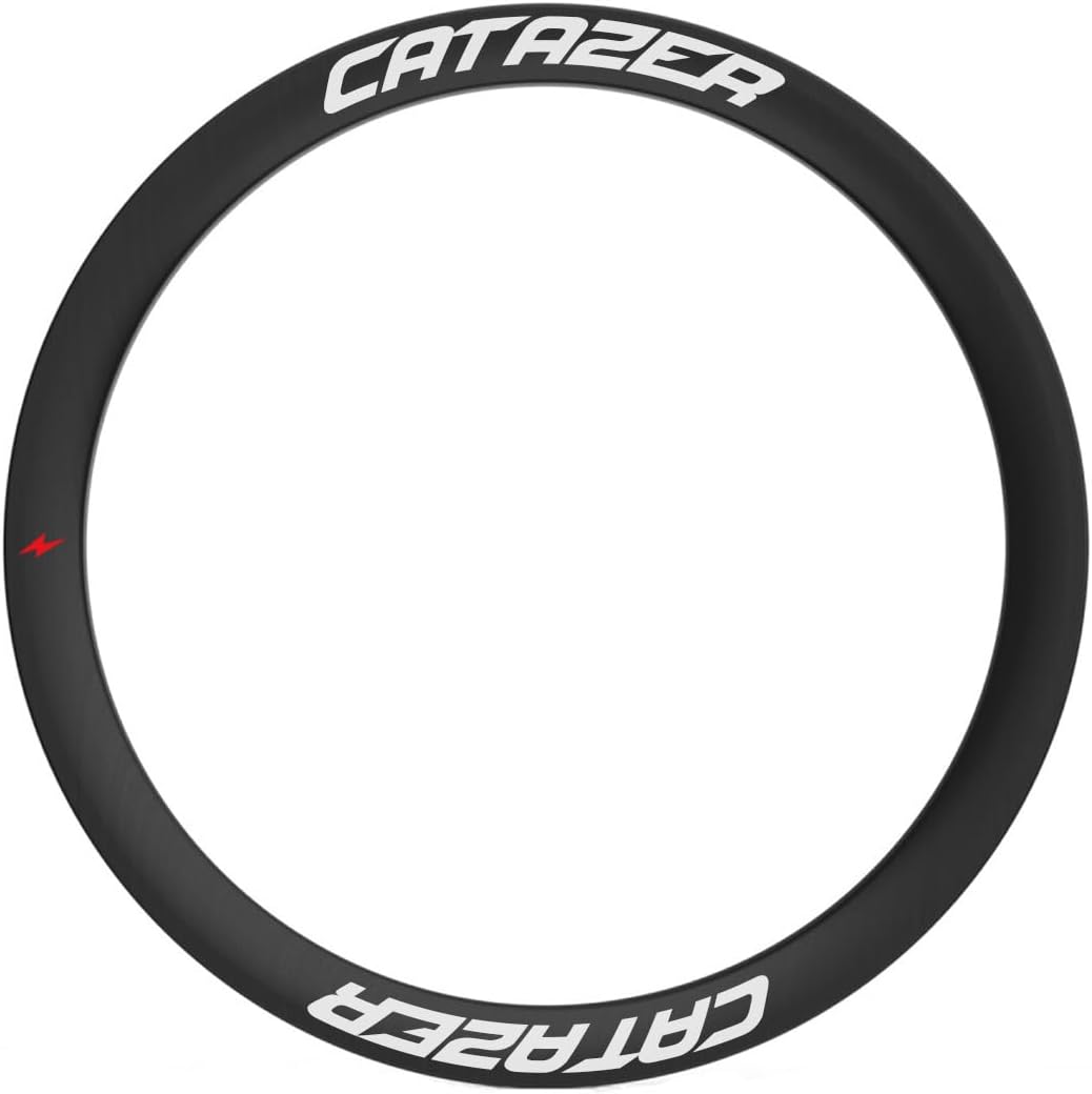 39mm Depth 700C Asymmetric Rim, CATAZER Cabon Fiber 31mm Width Bicycle Rim Tubeless Customized Finish Glossy Matte for Road Bike Cycling