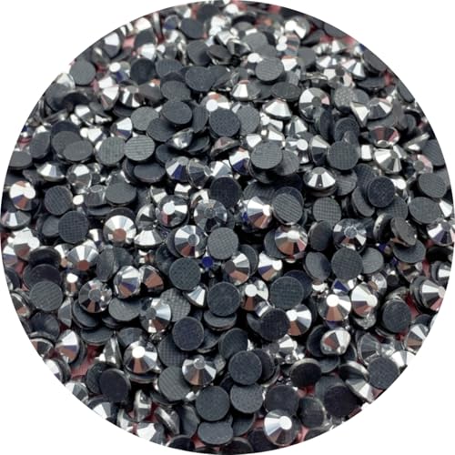 Diamantes de imitación redondos plata de calidad superior, strass termoadhesivo de 4,8 mm 2