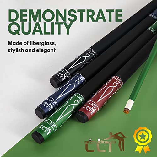 Ling Li Te Llt 58-Inch Segmented Matte Glass Fiber Graphite Composite Billiard Cue, Billiard Cue (4 Colors, 18-21 Ounces) (Green, 18 Oz) #TOP6