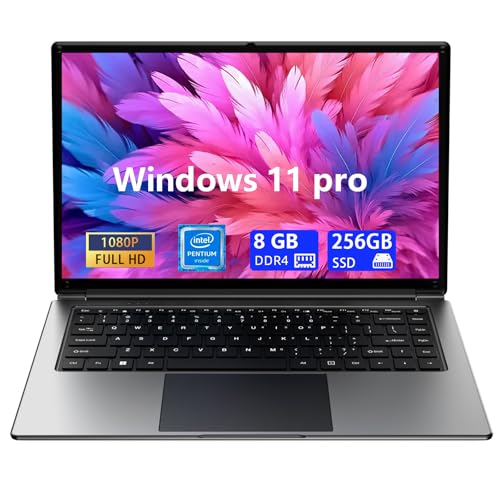 Image of 16inch Laptop Computer, Pentium Quad-Core 2.64GHz,8GB RAM and 256GB SSD,Win11 Laptop Computers with FHD IPS,Slim and Lightweight Notebook Computer,Work and Students Cheap laptops,Gray