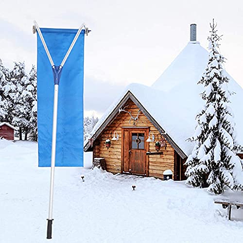 Râteau à neige télescopique, tissu durable pour un déneigement efficace, idéal pour nettoyer le toit de la maison