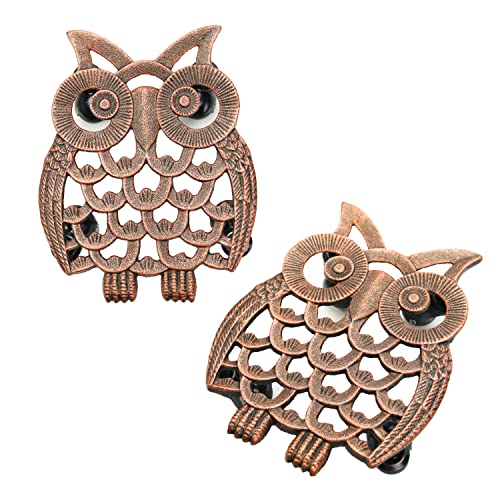 Sungmor 2 Pack Plant Caddy With Wheels, Heavy Load-Bearing Capacity, 11 Inch Cute Owl Animal Design, Cast Iron Wheeled Plant Stand, Pot Mover On Rollers, Indoor Outdoor Planter Trolley Rolling Coaster #TOP5