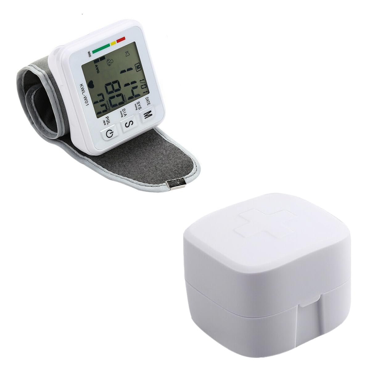 TEHAUX Misuratore Automatica da Lcd e Pressione di Display Polso Digitale Compressione Materiale Abs Monitoraggio per Uso Domestico Quotidiano