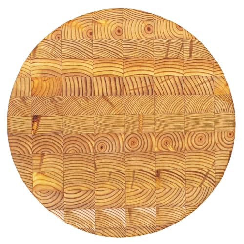 Tabla de cortar redonda de madera Larch Wood 25.4 cm diámetro