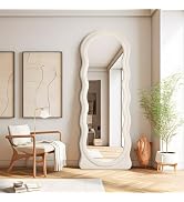 Miroir Mural Irrégulier Asymétrique 70x50 Cm – Cadre Bois Noir Élégant, Design Moderne Et Artistique Pour Salon, Chambre Ou Salle De Bain