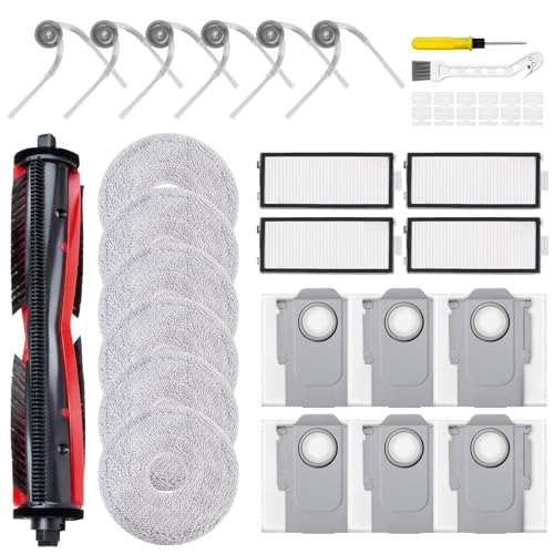 Image of 31 PCS Saros Z70 Replacement Accessories Compatible with Saros Z70 Robot Vacuum, 1 Mainbrush, 6 Scent Tablets, 4 HEPA Filters, 6 Dust Bags, 6 Mop Pads, 6 Side Brush