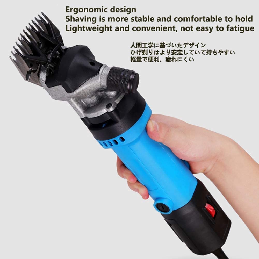 690W 6 Gears Speed elektryczna strzyżenie owiec kozie Clipper Farm Nożyce Cutter Wełna Scissor Cut Machine (nóż zakrzywiony 9 zębów)