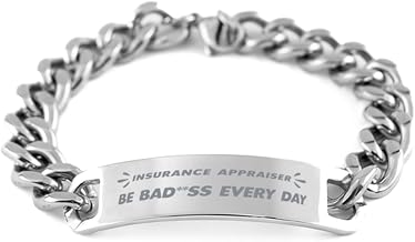 Insurance Appraiser Bracelet, Be bad**ss every day, Cuban Link Chain Necklace, Insurance Appraiser Gift