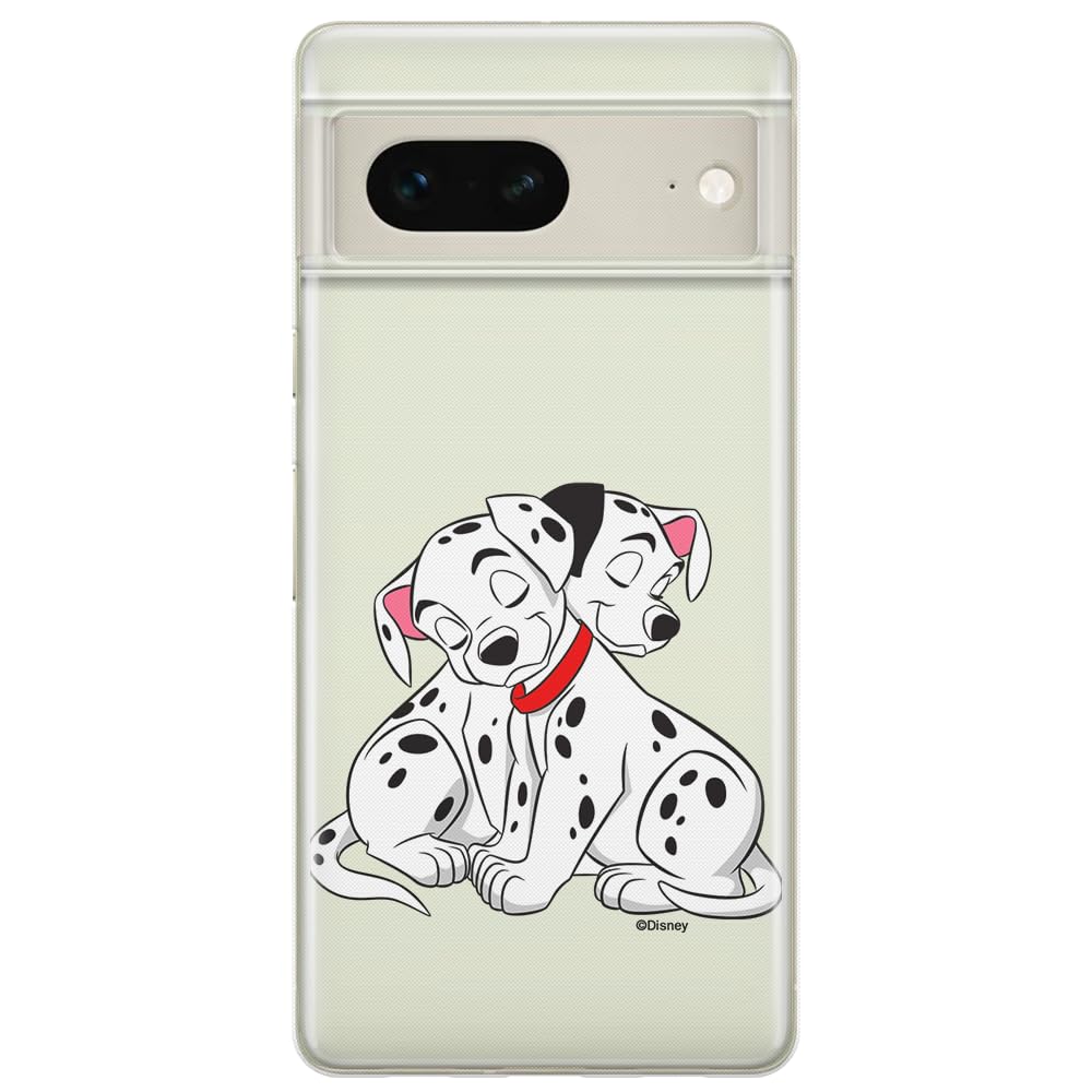 ERT GROUP mobile phone case for Google PIXEL 7 original and officially Licensed Disney pattern Dalmatians 005 optimally adapted to the shape of the mobile phone, partially transparent