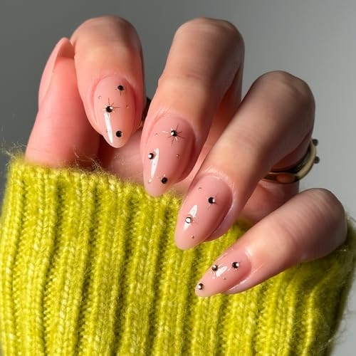Glamnetic Press On Nails - Pink Comet | Short Almond Fake Nails i...