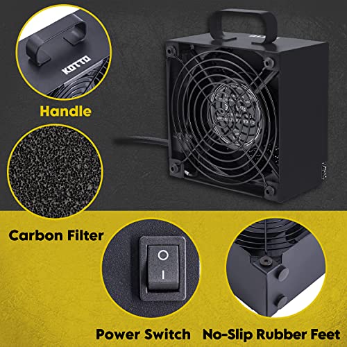 Image of KOTTO Solder Smoke Absorber Remover Fume Extractor Smoke Prevention Absorber DIY Working Fan for Soldering Station (Black)