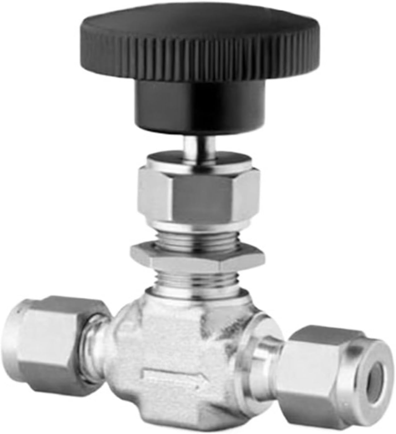 SS-1RS4 Stainless Steel Integral Valve Cap Needle Valve 1/4 in. 0.37 Tube Fitting