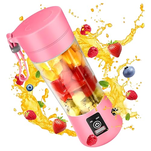 Compact, Travel Size, USB Rechargeable 12 Oz Portable Handheld Blender
