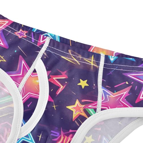 KLL Stars Neon Colorful Fashion Toddler Boy Soft Briefs Underwear Breathable Undies4