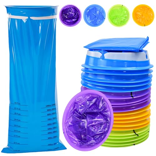 Byfoyif 20PCS Bolsas Vomito Coche, Bolsa de Vomitos De 1000 Ml, Bolsas para Mareo con Anilla, Bolsa Vomito Coche Niños de Alta Densidad, Bolso Vomitos Viaje para Mareo, Niños y Adultos