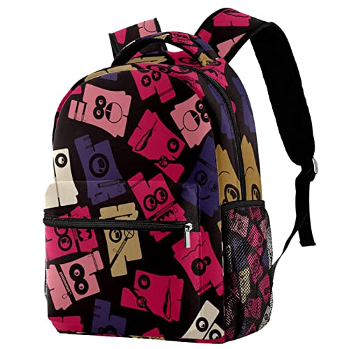 Sac à dos de voyage avec porte-bouteille et grand volume Medium motif feuilles