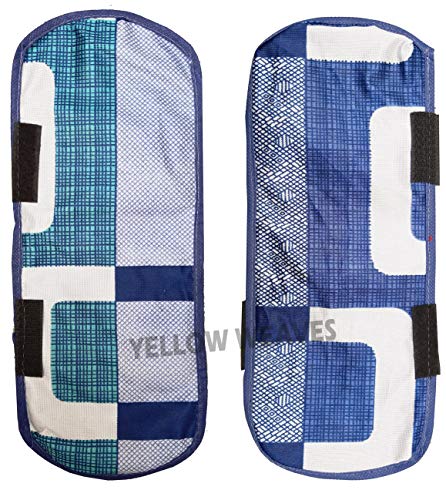 Image of Yellow Weaves� Exclusive Fridge Top Cover and 2 Handle Covers - (Blue Color)