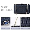 SUKUTU Sacs de Soirée en Cristal pour Femme Sac de Cérémonie Formelle avec Pochette de Cérémonie Sacs de Mariée avec Strass Sac de Mariée pour Fêtes, bleu marine, pochette #3