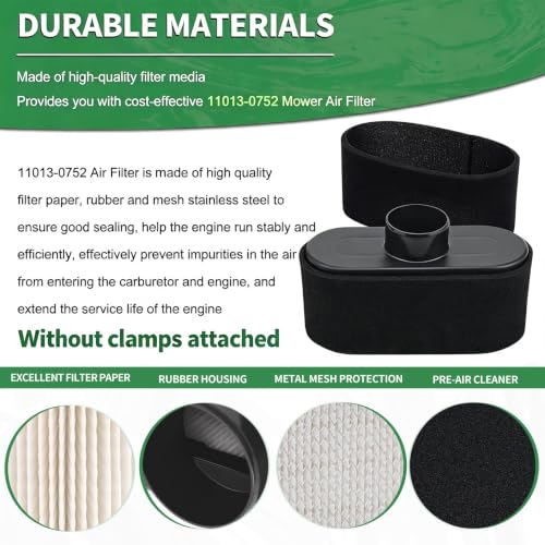 Image of 6 Packs 11013-0752 Air Filter FR691V with Pre Filter 11013-7046
