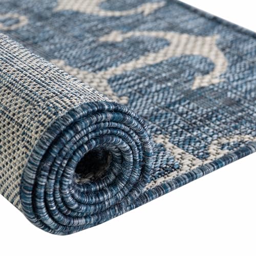 Tapete Outdoor Coastal 8 Ft Azul Lavable miniatura 6