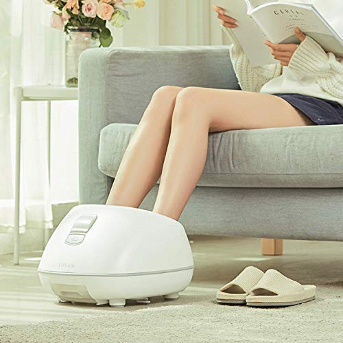 LIFEASE Steam Foot Bath Massager, Foot Spa with Fast Heating, 4 Pedicure Massage Rollers, 3 Heating Levels, 2 Adjustable Timers, Soothe Tired Feet, Safety Protection System & Water Saving, White