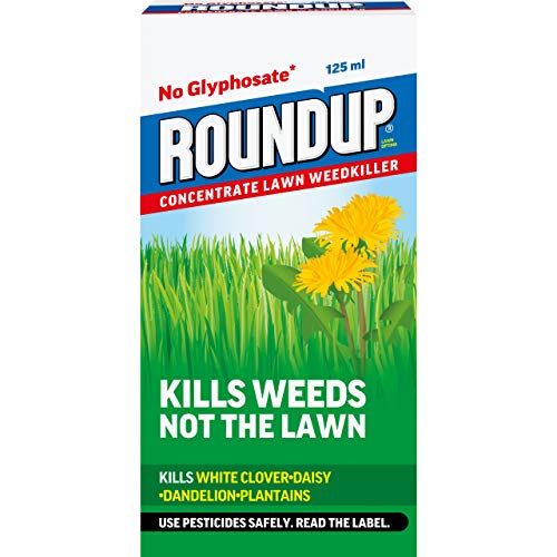 Roundup FOR LAWNS CONCENTRATE - 125 ml, Coverage 60 m² (Glyphsate Free Weed Killer) Blue