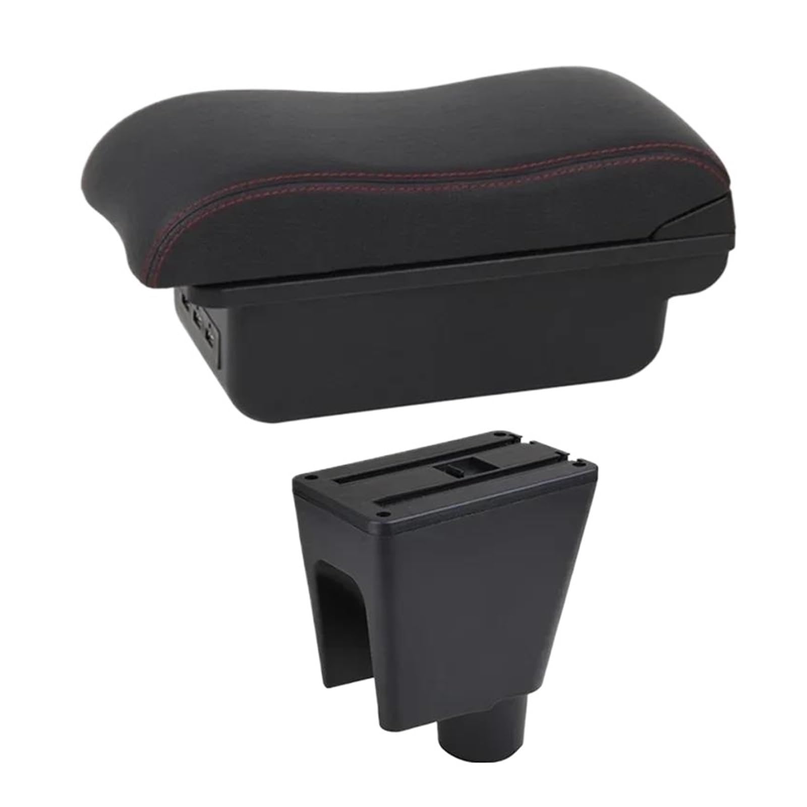 Car Armrest Storage Box Interior Dedicated Retrofit For Chevrolet For Spark III For Aveo T200 Car Arm Rest Box(C2 Red Line)