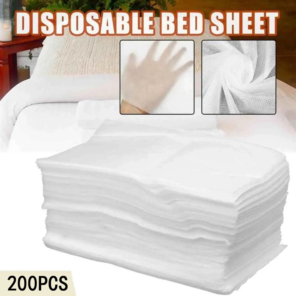 NEWFUN Lenzuolo monouso, 200 pezzi lenzuolo da massaggio monouso, Foglio da Massaggio in Tessuto Non Tessuto，80 x 180cm，Adatto per Saloni di Bellezza，Spa，Massaggi，Hotel，Estetisti