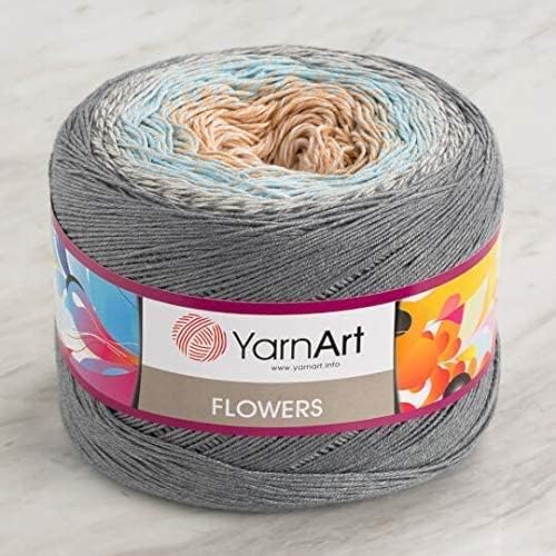 Image of Cotton Yarn Rainbow 55% Cotton 45% Acrylic 250gr 1094yds Multicolor Crochet Yarn Spring Summer 2 Sport (268)