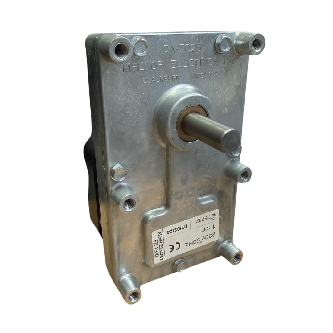 Motoriduttore velocità: 1rpm, diametro albero: 9.5mm, per stufe e caminetti a pellet: ANSELMO COLA, ENVIRO, KALOR, MCZ, PALAZZETTI, ROYAL, THERMOROSSI