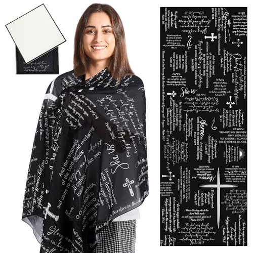 Prayer Shawl for Women with Gift Box Christian Prayer Scarf Healing Inspirational Scripture Bible Verse Religious Wrap Blanket Wrap Scarf with Bible Verses Church Christian Gift for Her2