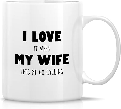 Retreez Taza divertida Taza de café de cerámica con texto en inglés "I Love My Wife", de 11 onzas, divertida, sarcasmo, sarcástico, motivacional,
