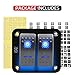 FXC Rocker Switch Aluminum Panel 2 Gang Toggle Switches Dash 5 Pin ON/Off 2 LED Backlit for Boat Car Marine Blue