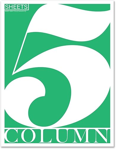 Vista 74 de BookFactory Libro de registro de 12 columnas/cuaderno de registro columnar (formato de libro columnar de 12 doce columnas) - 100 páginas, 8.5 x 11