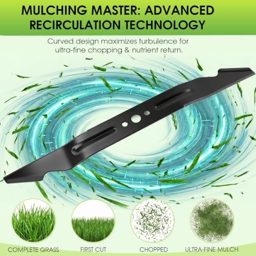 Image of AB2100 Replacement Lawn Mower Blades 21 inch for EGO Power+ 56V Mowers | 21-Inch Mulching Blades Fit EGO LM2100 LM2101 LM2100SP LM2102SP LM2142SP Mower, Replaces AB2101,Steel Blades Sharp Cuts 2PACK