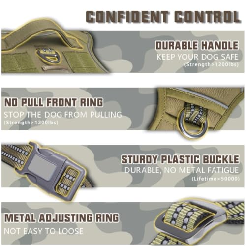 TruBest-Dog-Harness-Dog-Body-Belt-Vest-for-Large-Medium-Small-Dogs-with-Safety-Reflective-No-Pull-Adjustable-Military-Style-Dog-Vest-Training-Harness