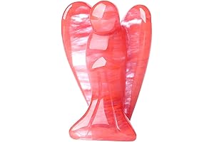 QINJIEJIE Cherry Quartz Crystal Angel Decor: A Divine Addition to Your Sacred Space
