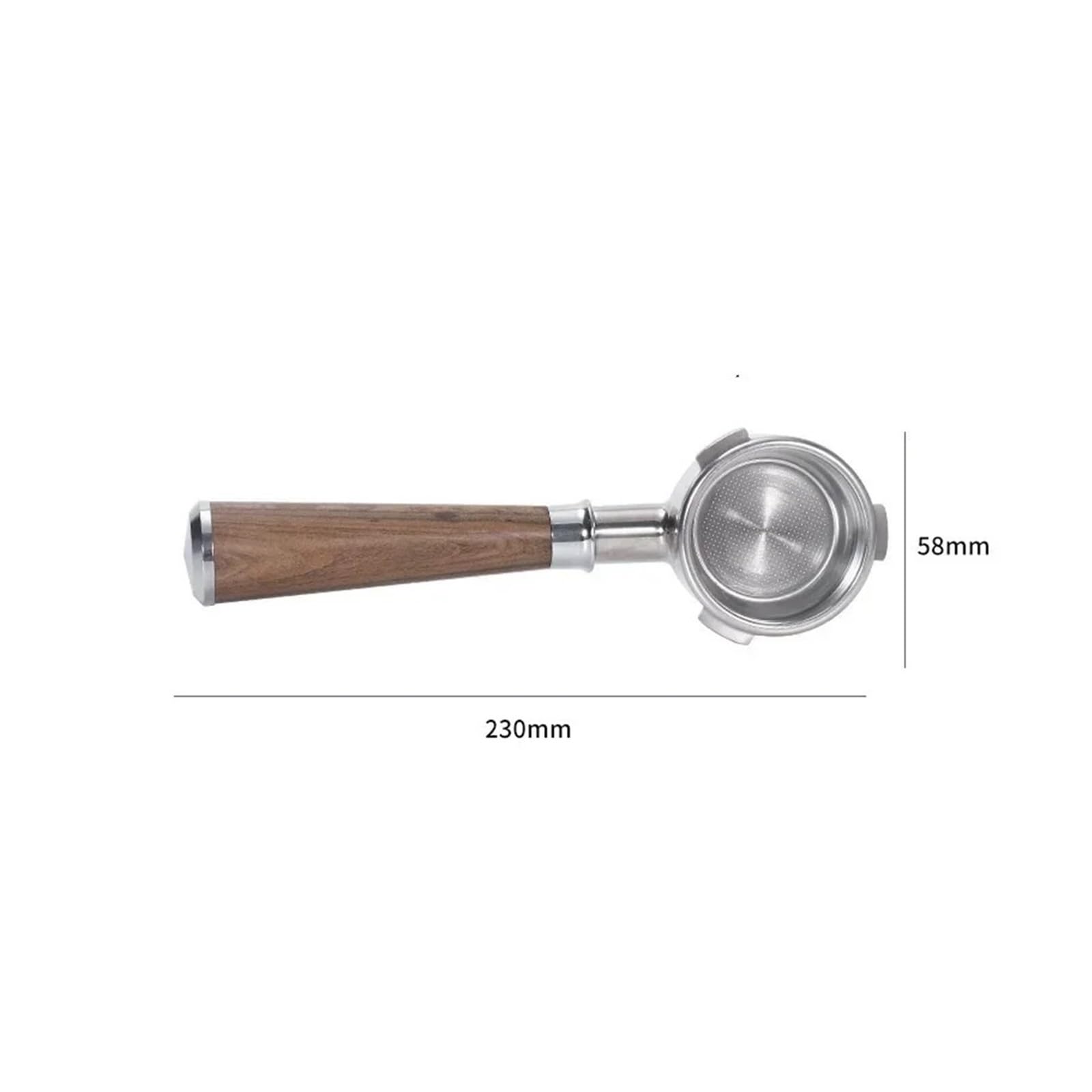 Portafiltro De Café Sin Fondo De 3 Orejas De 58mm Con 2 Cestas (18g),Compatible Con Hibrew, Herramientas De Barista For Cafetera H7/h7a /h10a(HIBREW Black 230 * 58)