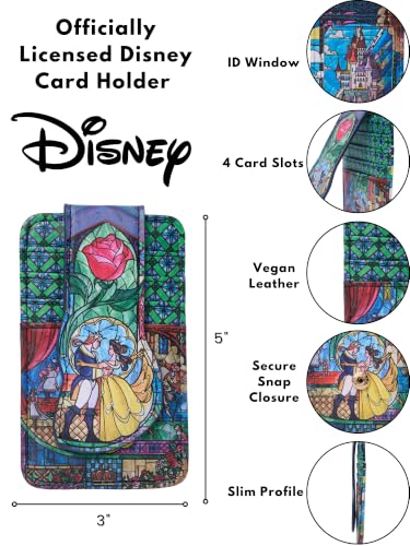 Image of Disney Card Holder Women Slim Wallet Belle Beauty and Beast