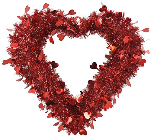 hm 16" Valentine's Day Heart Wreath Door Wall Hanging Home Office Mantel Decor