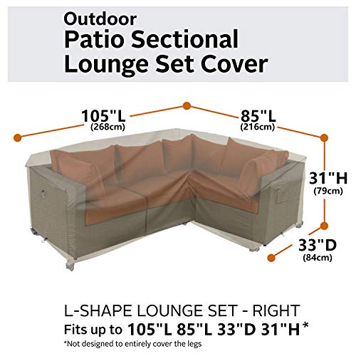 Heavy Duty Outdoor Sectional Sofa Cover 100 Waterproof 600d Patio Sectional Couch Cover L Shaped Lawn Patio Furniture Cover Right Facing Buy Online In Jamaica At Desertcart