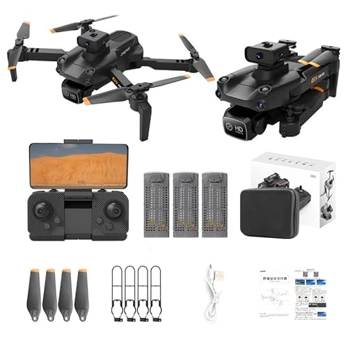 Bingchat 2023 New Upgraded Drone For Kids/Beginners With Obstacle Avoidance Indoor -Dual Camera 1080P Hd,Crash Frames,Flow Hover Location,Gesture For Pictures,3D Flips,One Key Start/Return,Speed Adjustment,39 Minutes With 3 Batteries,Toys Gifts For Kids (Black) #TOP14