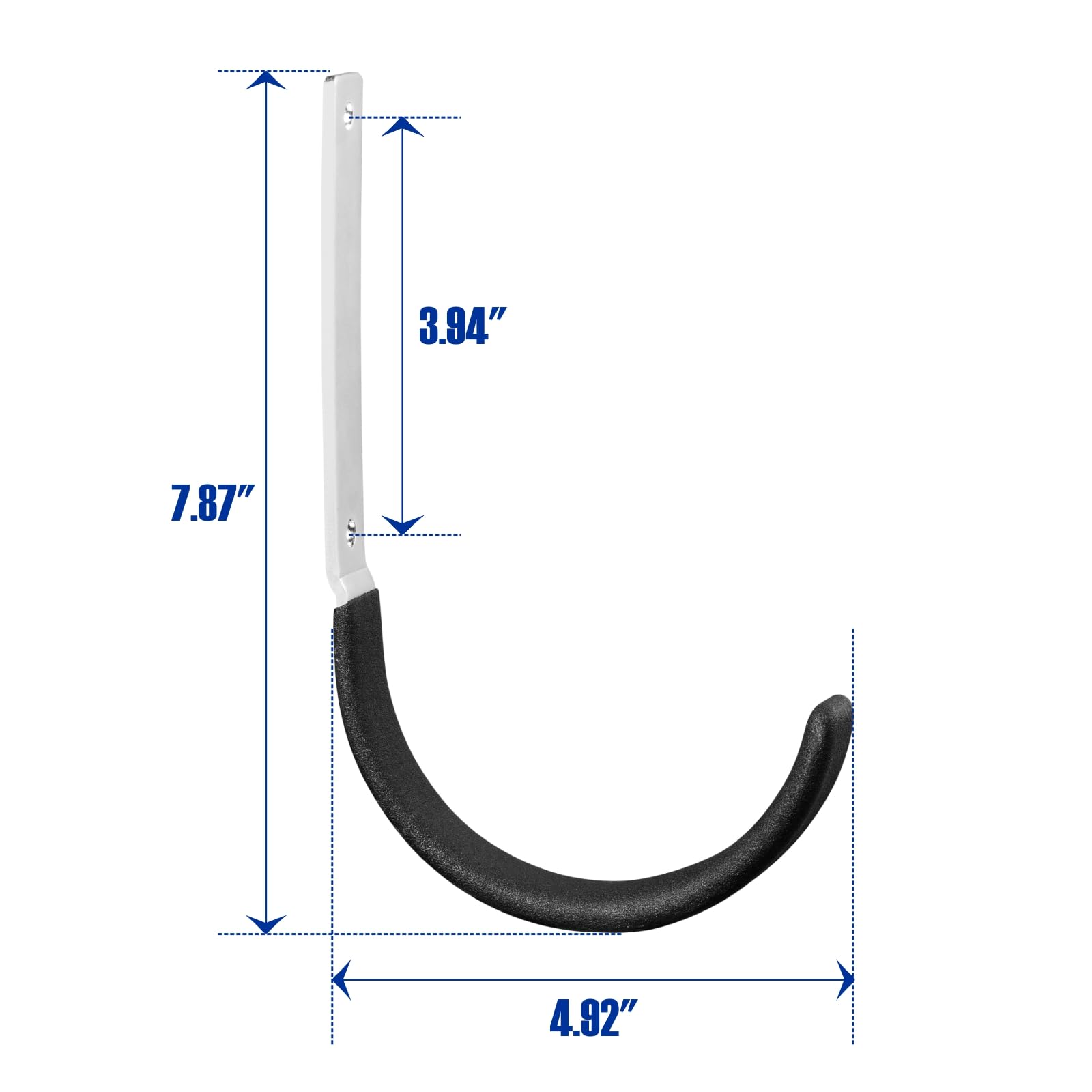PYBTOOL 4 Pack Heavy Duty Steel Garage Hooks, Garage Storage Utility Hooks, Garage Garden Tool Organizer, Black - Image 2