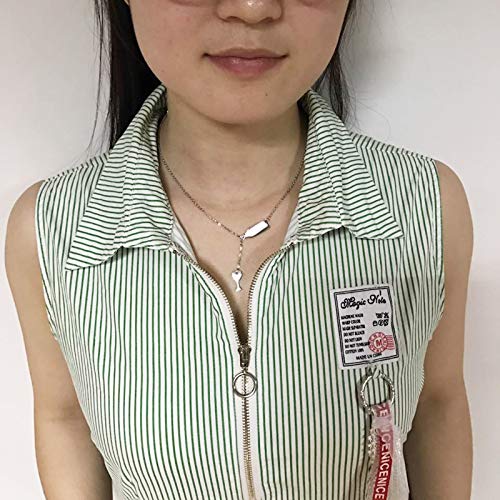 Jude Jewelers Stainless Steel Wine Bottle and Glass Sliding Charm Collar Cocktail Party Bar Necklace2