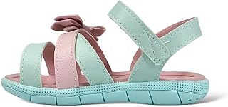 Sandália Infantil Klin Tic Tac 171 Azul Acqua Laço Rosa-22