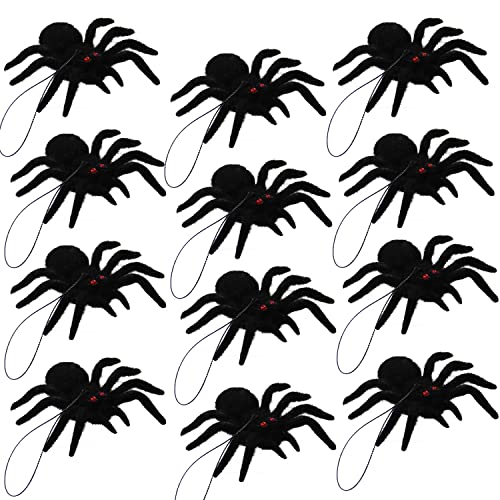 Ridota Halloween Hanging Spiders - Realistic Hairy Decorations for Party