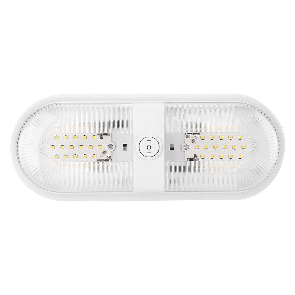 RV Ceiling Light LED Fixture Double Dome 4500K Camp Tra Home Lamp Breeze Our Direct Replacement Simply Swap Out Old RV Ceiling Light Car Dome Reading Light Car LED Light Bulbs